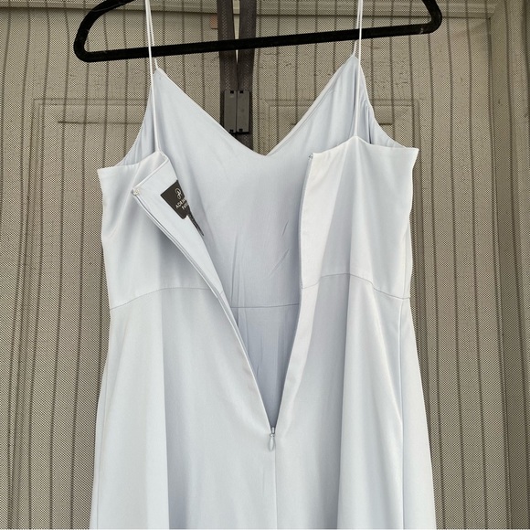 Adrianna Papell Elegant Maxi Dress Baby Blue Bridesmaid Flowy 8 - Picture 12 of 14